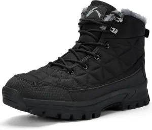 UPSOLO Men's Winter Warm Snow Work Boots
