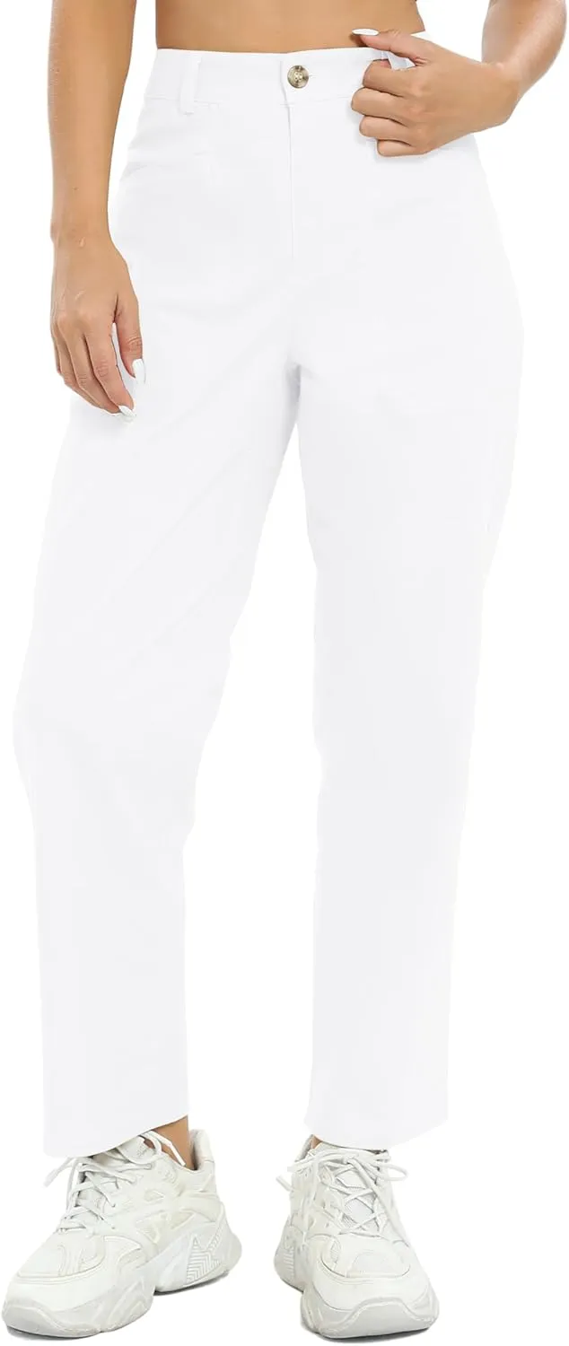Urban CoCo Women's High Waist Relaxed Fit Work Pants Casual Hiking Pants with Pockets