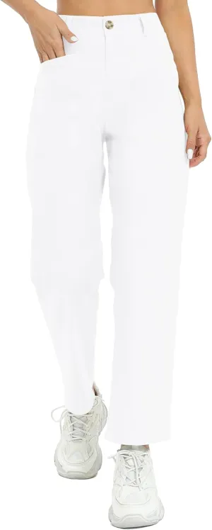 Urban CoCo Women's High Waist Relaxed Fit Work Pants Casual Hiking Pants with Pockets