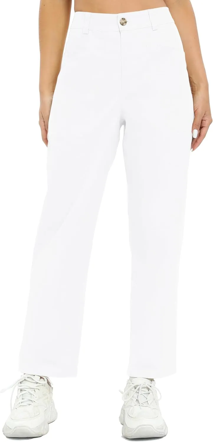 Urban CoCo Women's High Waist Relaxed Fit Work Pants Casual Hiking Pants with Pockets