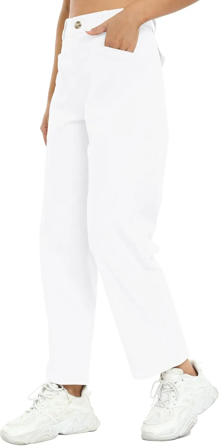 Urban CoCo Women's High Waist Relaxed Fit Work Pants Casual Hiking Pants with Pockets