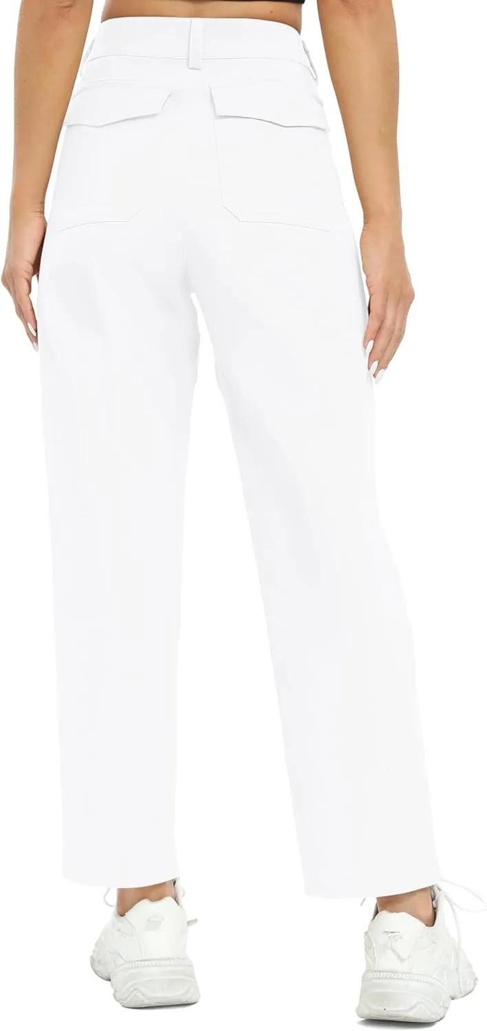 Urban CoCo Women's High Waist Relaxed Fit Work Pants Casual Hiking Pants with Pockets