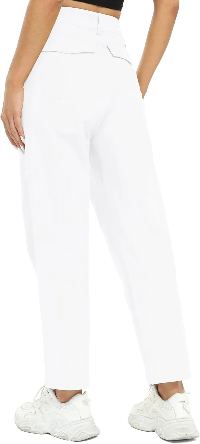 Urban CoCo Women's High Waist Relaxed Fit Work Pants Casual Hiking Pants with Pockets