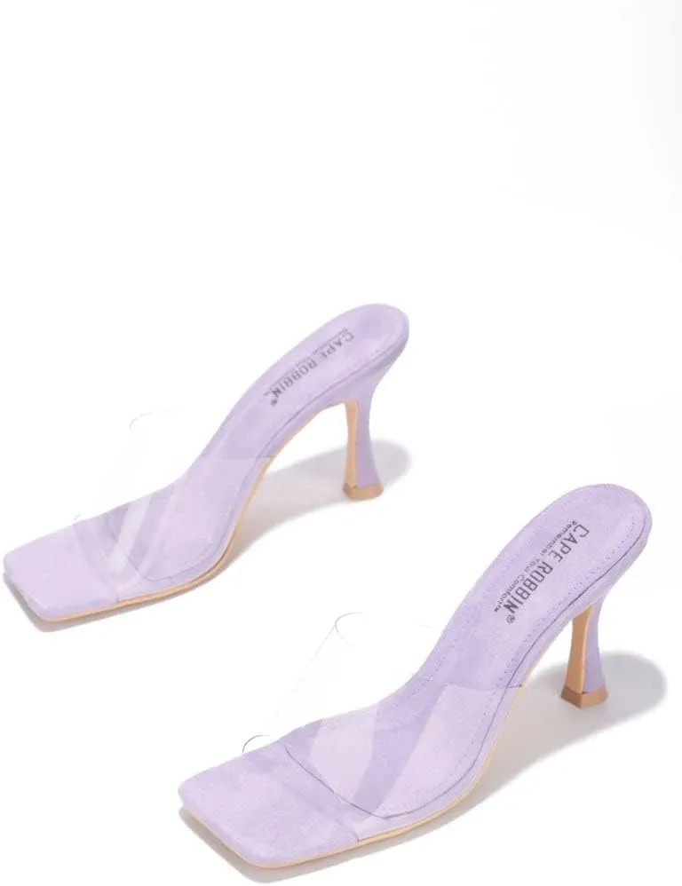 Veja Clear Square Toe Mid High Heels (Veja)