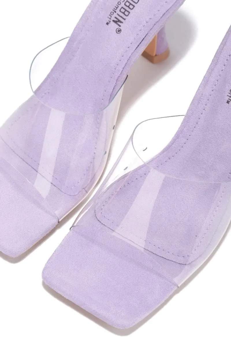 Veja Clear Square Toe Mid High Heels (Veja)