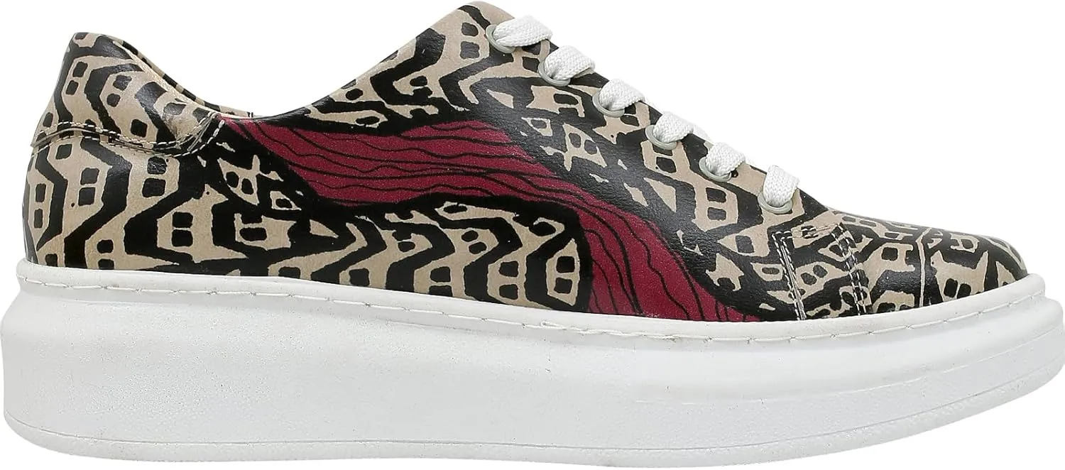 Wedge Platform Sneakers for Women - Handmade Vegan Leather, Unique Chunky Sneakers