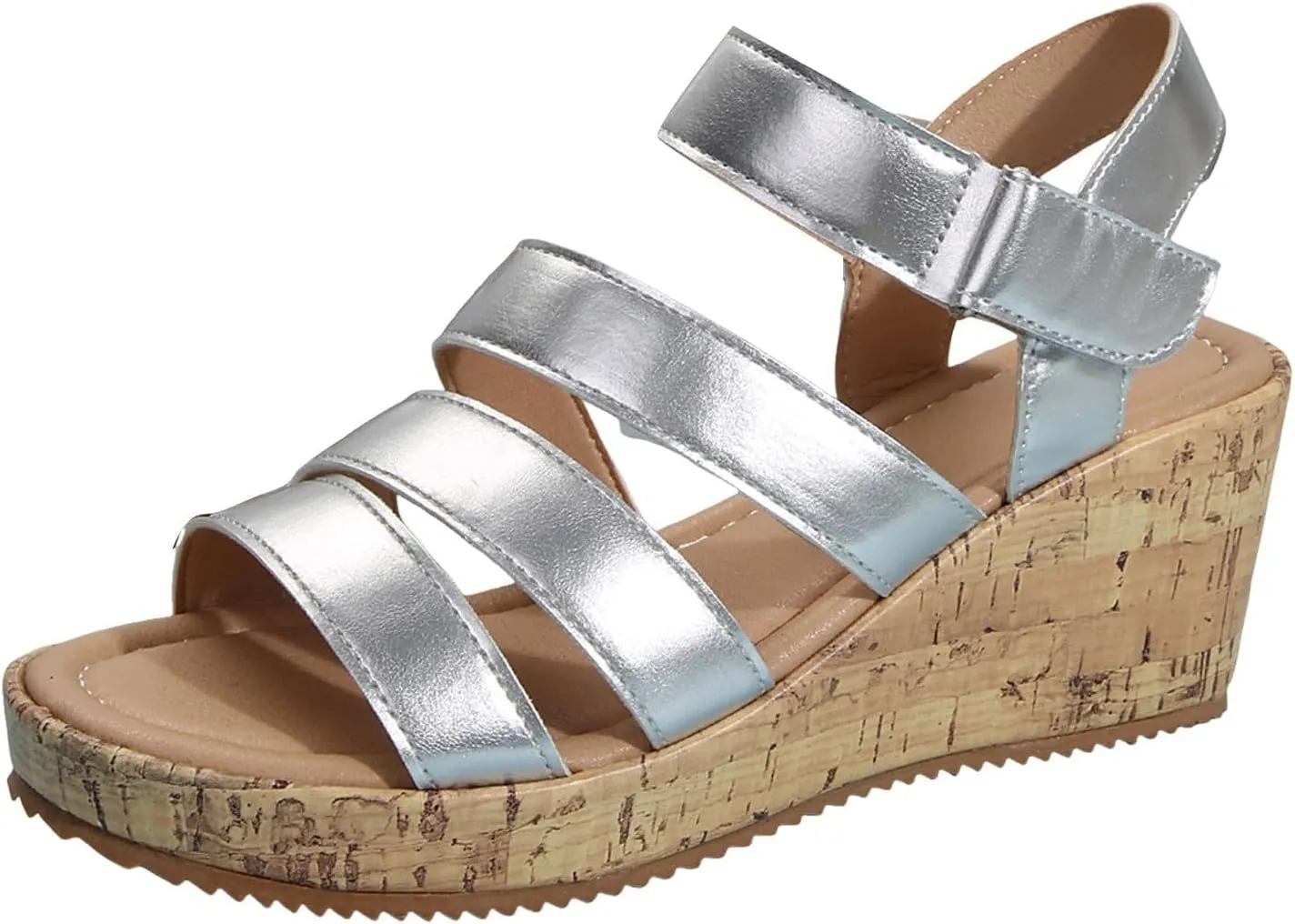 Wedge Sandals for Women Dressy Wide Orthopedic Slides Platform Sandals Gladiator Open Toe Adjustable Ankle Strap Sandal Comfort Slingback Casual Shoes