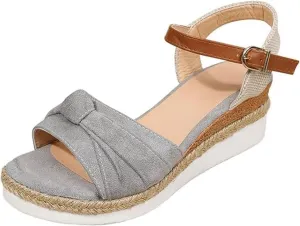 Wedge Sandals for Women Platform Wedge Heels Wide Width Comfortable Espadrilles for Women Open Toe Ankle Strap Wedges Heels Sandals Dressy Summer Fishmouth Slip On Lightweight Sandal