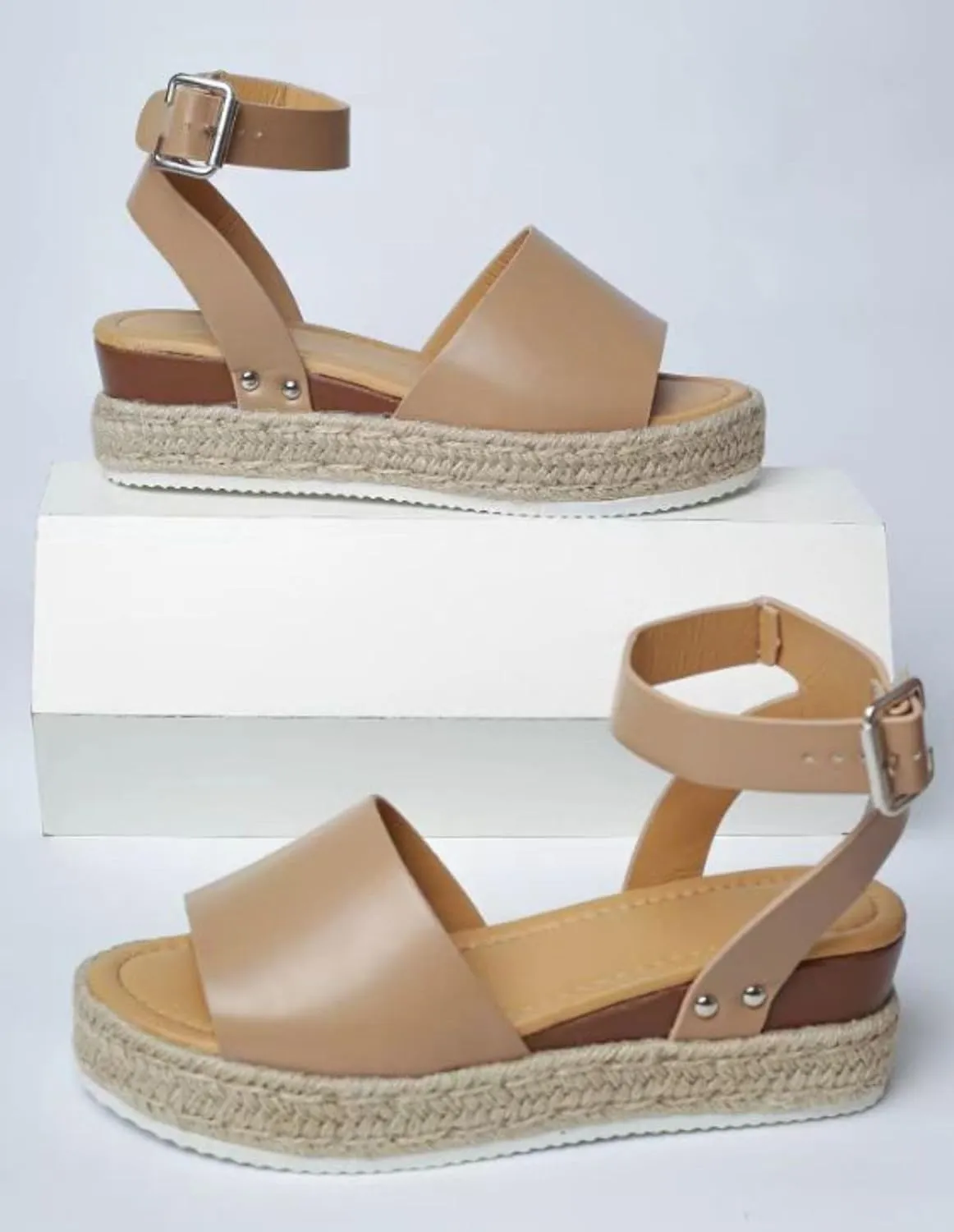 Women Open Toe Ankle Strap Platform Espadrille Sandal Comfortable Sandals Wedge Flat Dressy Casual High Heels Walking Flats 2025 Buckle Sandals Arch Support Shoes Bohemia Espadrilles Summer