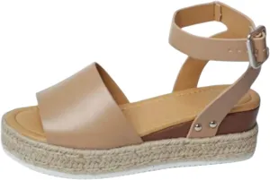 Women Open Toe Ankle Strap Platform Espadrille Sandal Comfortable Sandals Wedge Flat Dressy Casual High Heels Walking Flats 2025 Buckle Sandals Arch Support Shoes Bohemia Espadrilles Summer