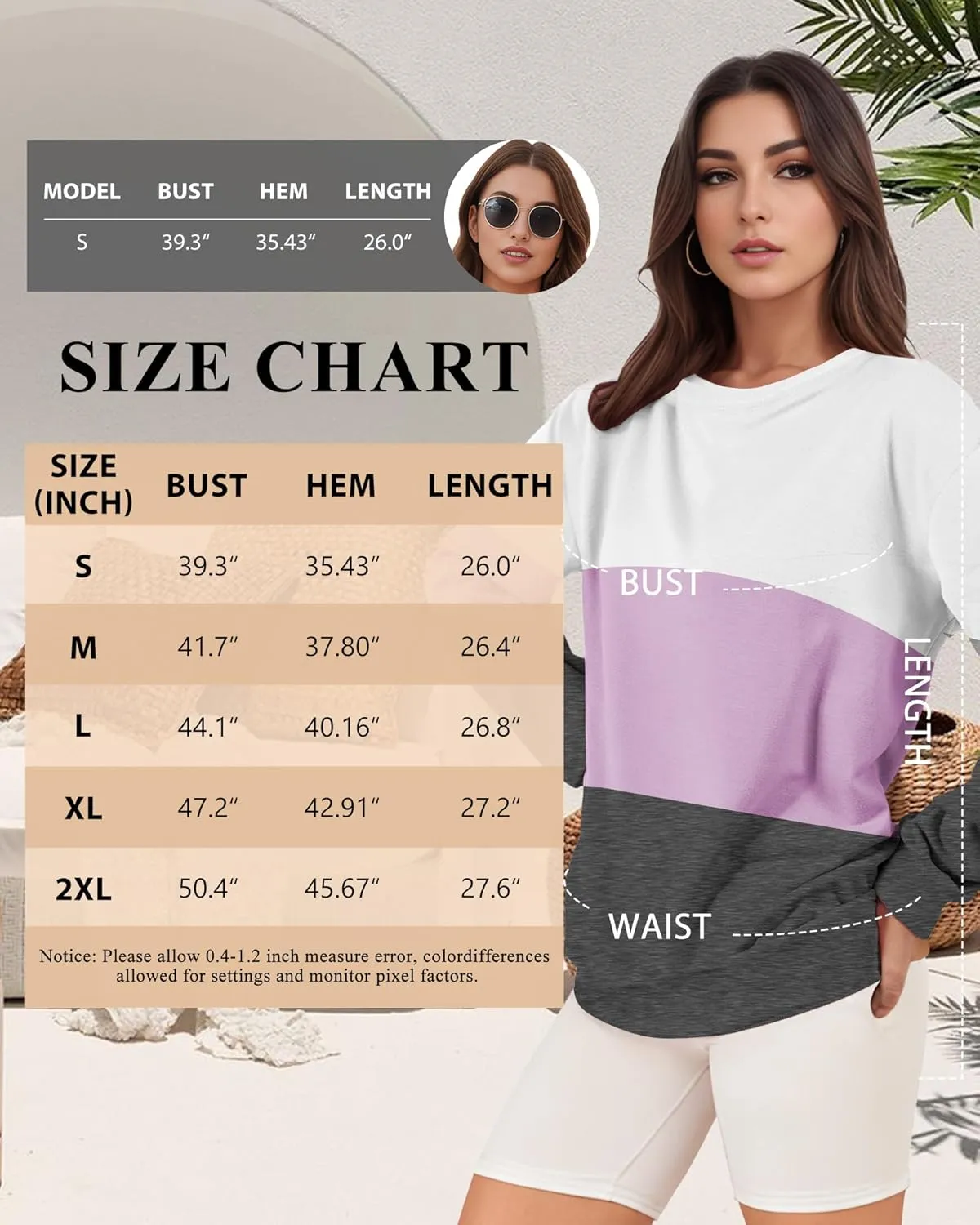 Women Sweatshirt, Casual Crewneck Sweatshirts for Women Loose Fit Long Sleeve Pullover Tops Cute Soft Shirt