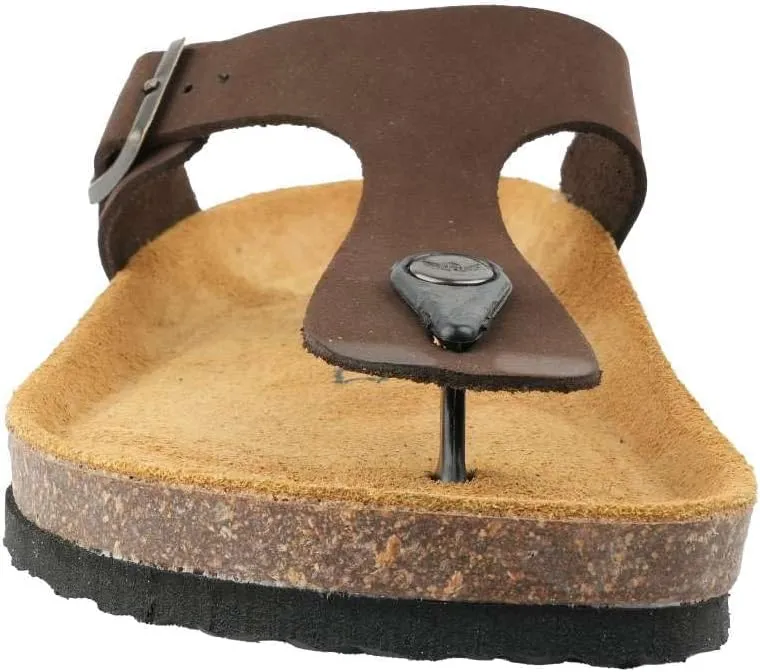 Women's 100% Genuine Leather Sandals - Comfortable Smart Foam Footbed, Slip-On Slides for Summer Wear, Adjustable Fit and Durable Non-Slip Sole