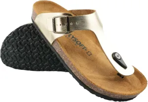 Women's 100% Genuine Leather Sandals - Comfortable Smart Foam Footbed, Slip-On Slides for Summer Wear, Adjustable Fit and Durable Non-Slip Sole