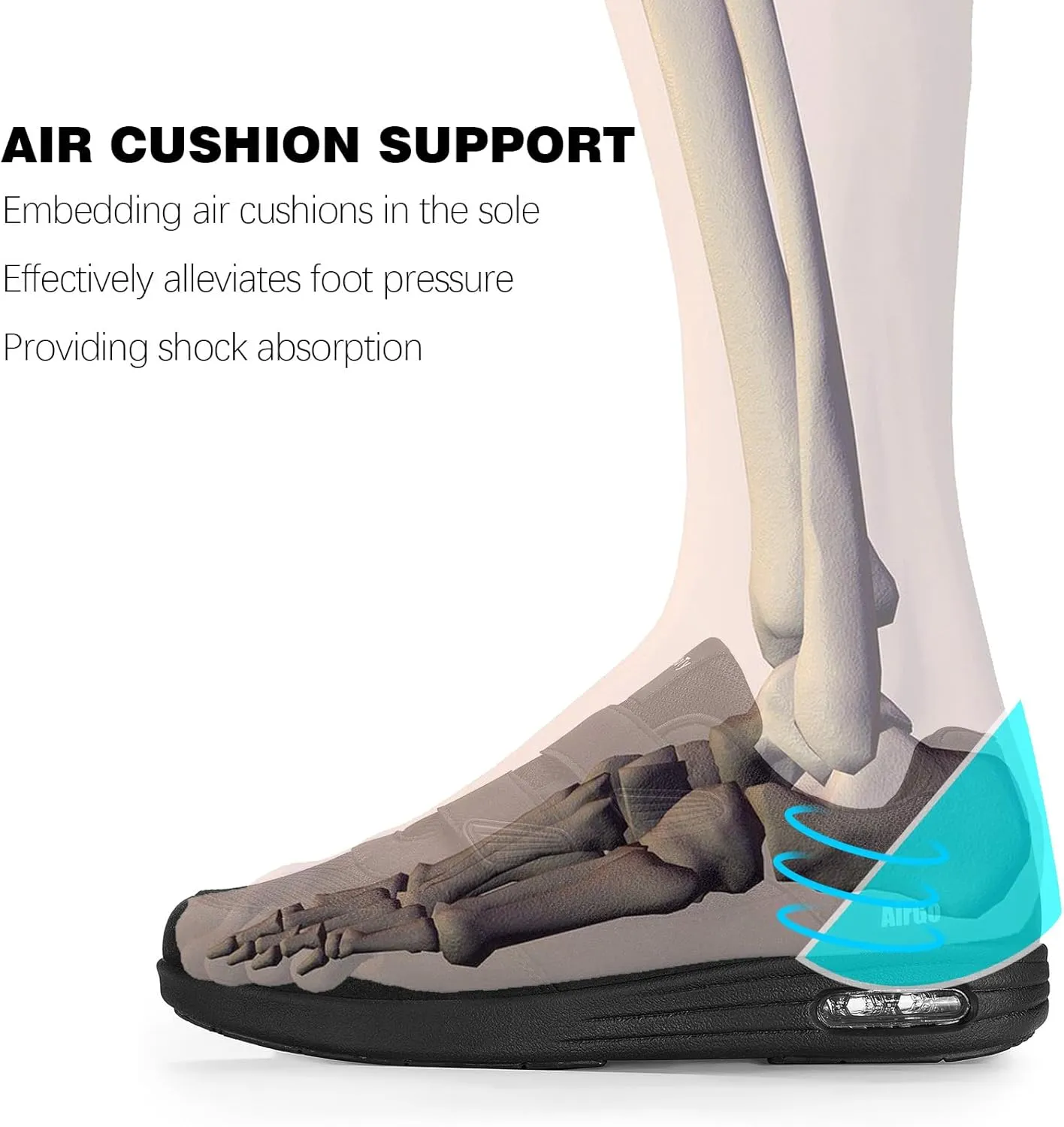 Women's Adjustable Fit Diabetic Shoes Orthopedic Walking Sneakers | Plantar Fasciitis/Swollen Feet/Bunions | Wide Size 6.5-11.5