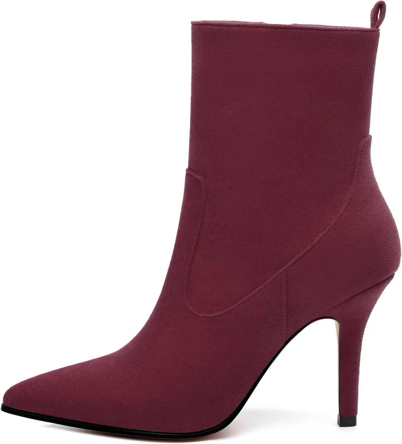Womens Ankle Boots, Pointed Toe High Heel Ankle Booties for Women, Womens Stilettos Short Boots Zipper 3.6",Women Shoes for Workpalce, Street and Banquet.