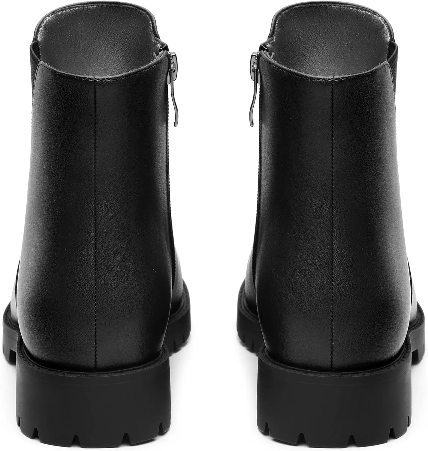 Womens Ankle Boots, Round Toe Low Chunky Heel Chelsea Boots for Women, Chelsea Ankle Booties with ELastic and Zipper 1"