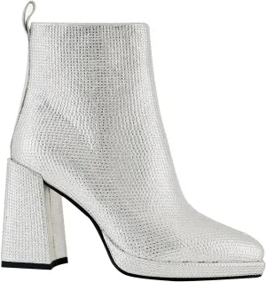 Women's Ankle-High Rhinestone Boots, Silver, Dressy Casual, Club, Casual, Party, Women, Social Event Attendees, Various Ages