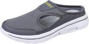 Womens Breathable Mesh Open Back Shoes Comfortable Walking Orthopedic Slip on Support Sports Sandals Outdoor Casual Soft Yoga Hiking Loafer Sandals