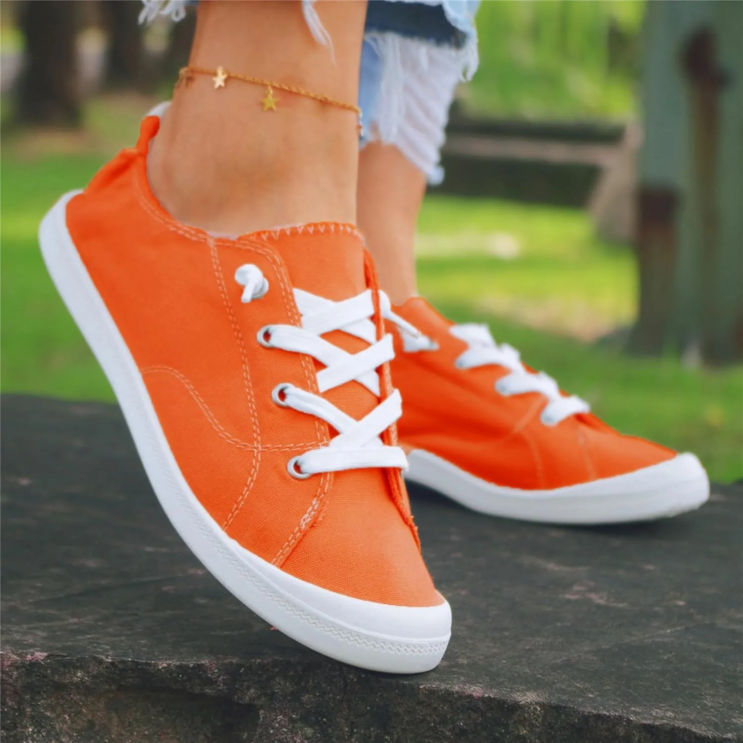 Women's Canvas Shoes Vulcanize Soft Ladies Autumn Loafers Flat Shoes Sneakers Casual Shoes for Girls Size 12