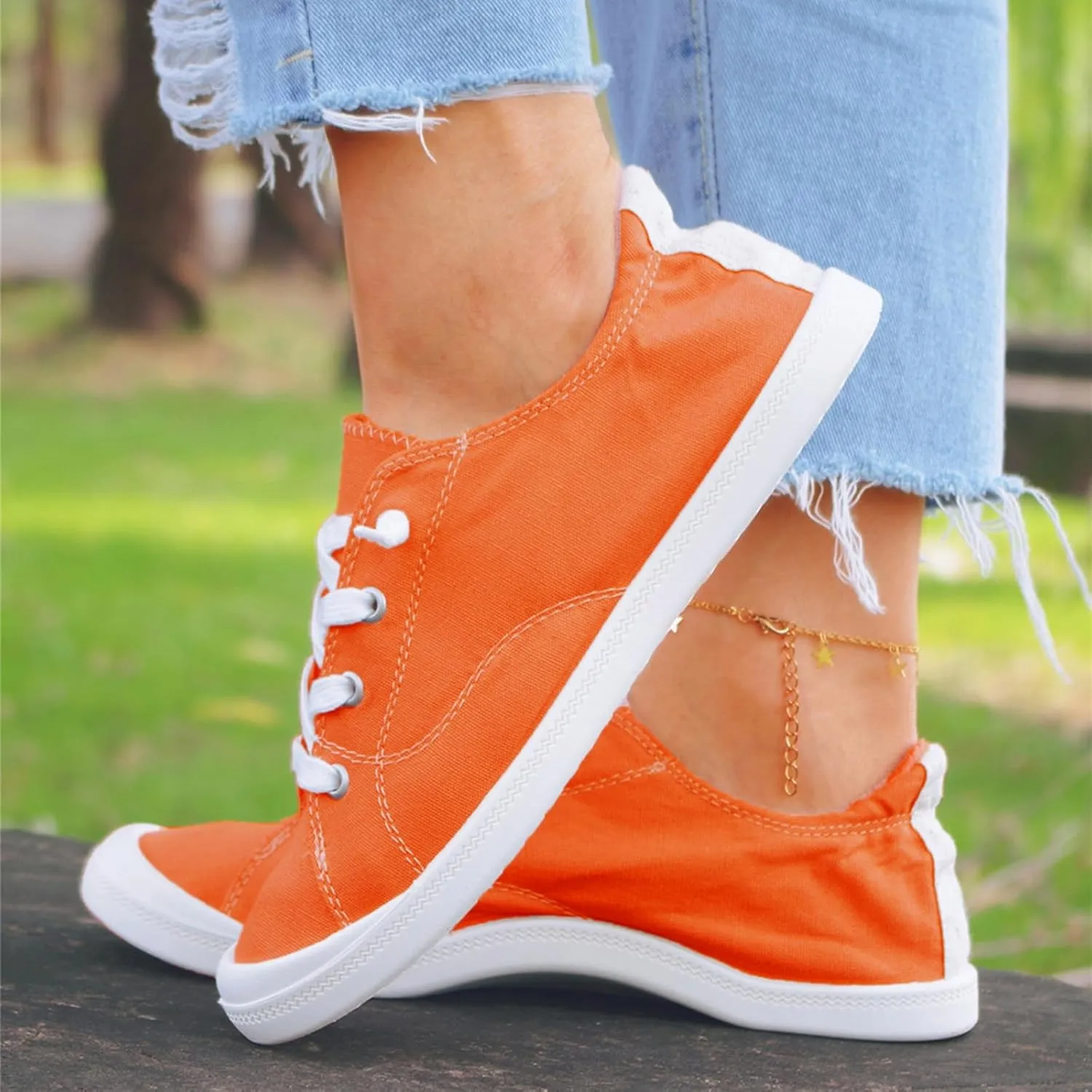 Women's Canvas Shoes Vulcanize Soft Ladies Autumn Loafers Flat Shoes Sneakers Casual Shoes for Girls Size 12