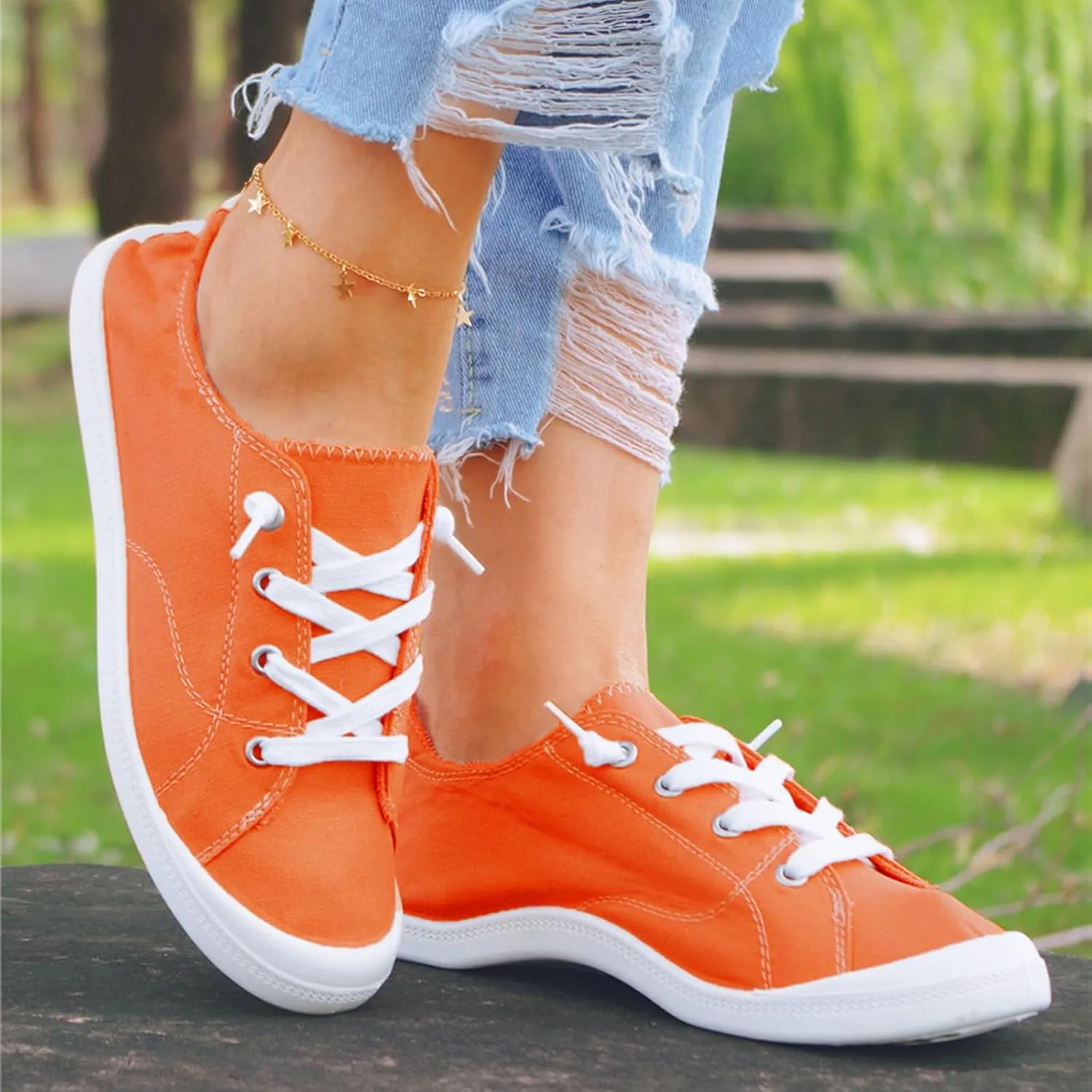 Women's Canvas Shoes Vulcanize Soft Ladies Autumn Loafers Flat Shoes Sneakers Casual Shoes for Girls Size 12