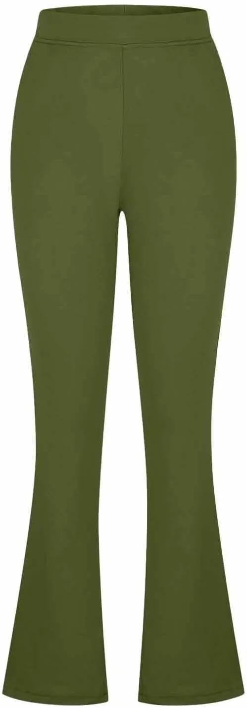 Women's Comfortable Stretch Pants High-Waisted Tummy Control Slim-Fit Trousers Gym Fitness Park Workouts Casual Pants