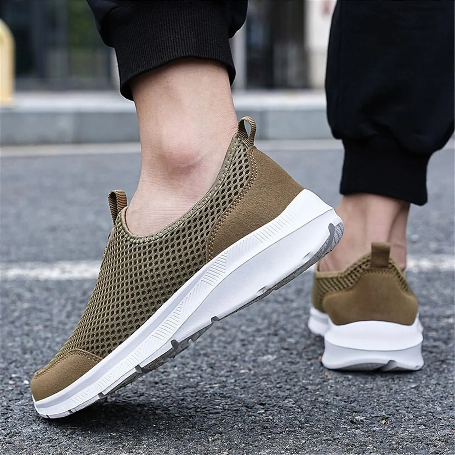 Women's Lightweight Slip On Walking Running Shoes Non Slip Work Shoes Women Comfortable Women's Shoes Casual Wedge Sneakers Slip On Tennis Shoe Loafers Casual Slip On
