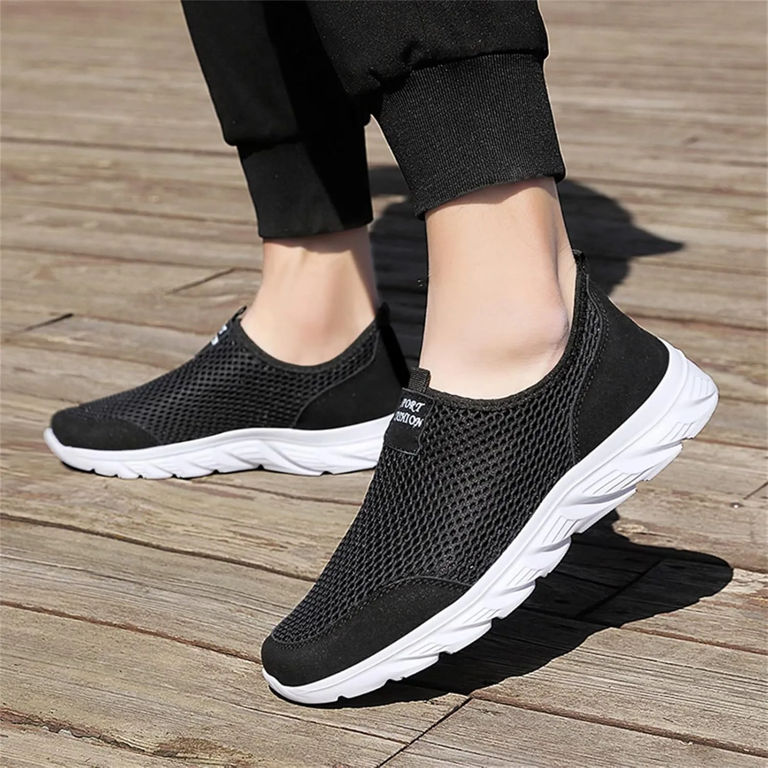 Womens Non Slip Work Shoes Slip On Water Resistant Mens Running Shoes Loafers Dressy Casual Shoes White Sneakers Black Tennis Shoe Trainers Shoe