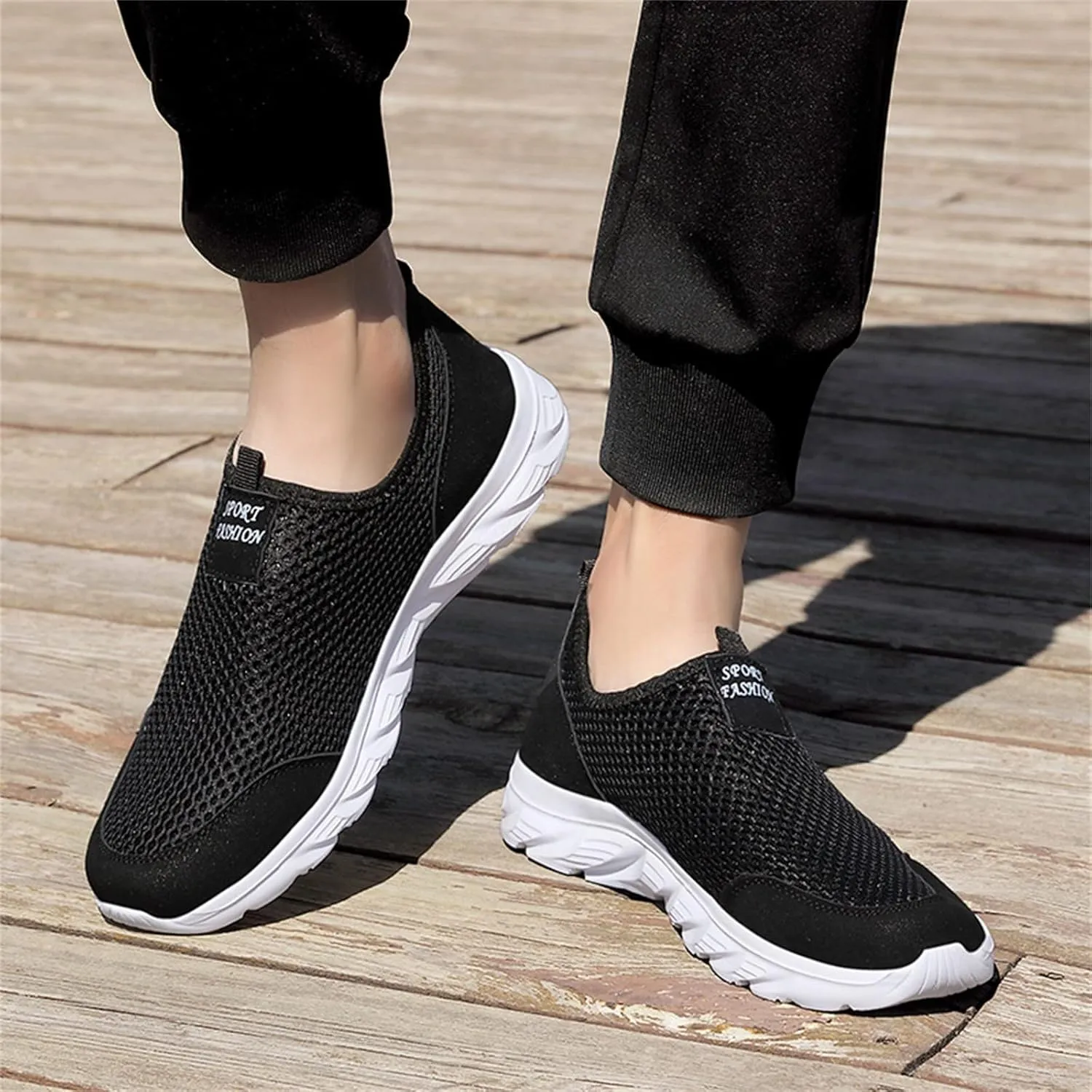 Womens Non Slip Work Shoes Slip On Water Resistant Mens Running Shoes Loafers Dressy Casual Shoes White Sneakers Black Tennis Shoe Trainers Shoe