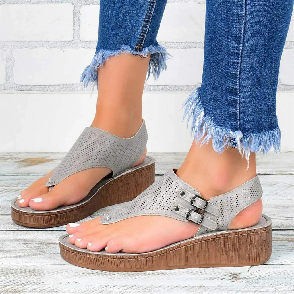 Womens Orthopedic Sandals with Arch Support Summer Open Toe Dressy Shoes Wedge Platforms Casual Office Shoes