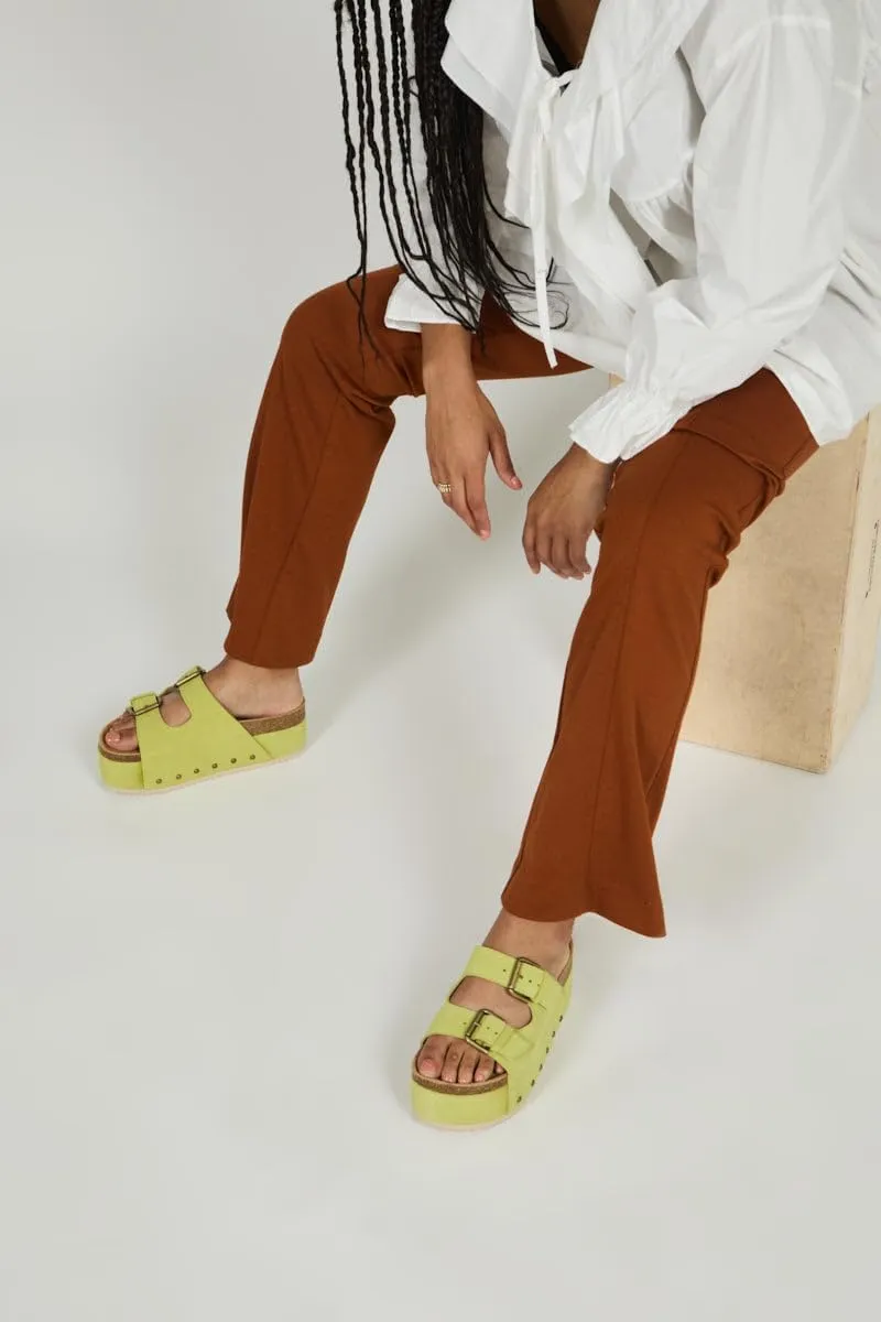 Women's Platform Cork Slides Dual Buckled Straps Clogs Slip On Flatform Sandals for Women Clogs