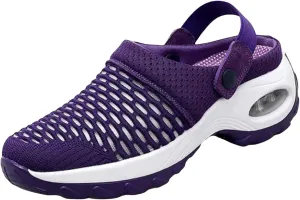 Women's Sandals 2025 Lightweight Sandals with Air Cushion Summer Air Cushion Platform Outdoor Dressy Slippers Walking Shoes Comfortable Breathable Walking Casual Mules Trendy Sneaker 2025