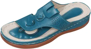Womens Sandals with Arch Support Walking Flip Flops Shower Wide Wedge Sandal Dressy Summer Arch Support Shoes for Woman Wedge Shoes Slip On Wide Width Dressy Orthopedic Shoe