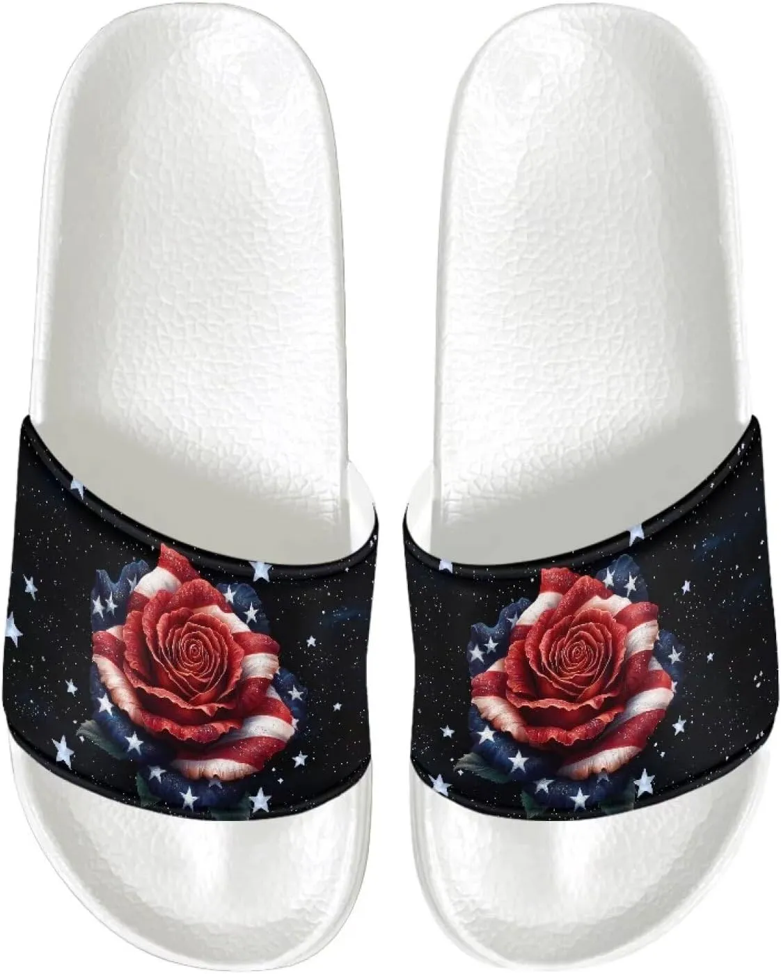 Women's Shower Shoes Fashion Non-Slip Bathroom Bedroom Sandals Slip On House Slides Lightweight Indoor Outdoor Sandals SizeUS 6-13.5