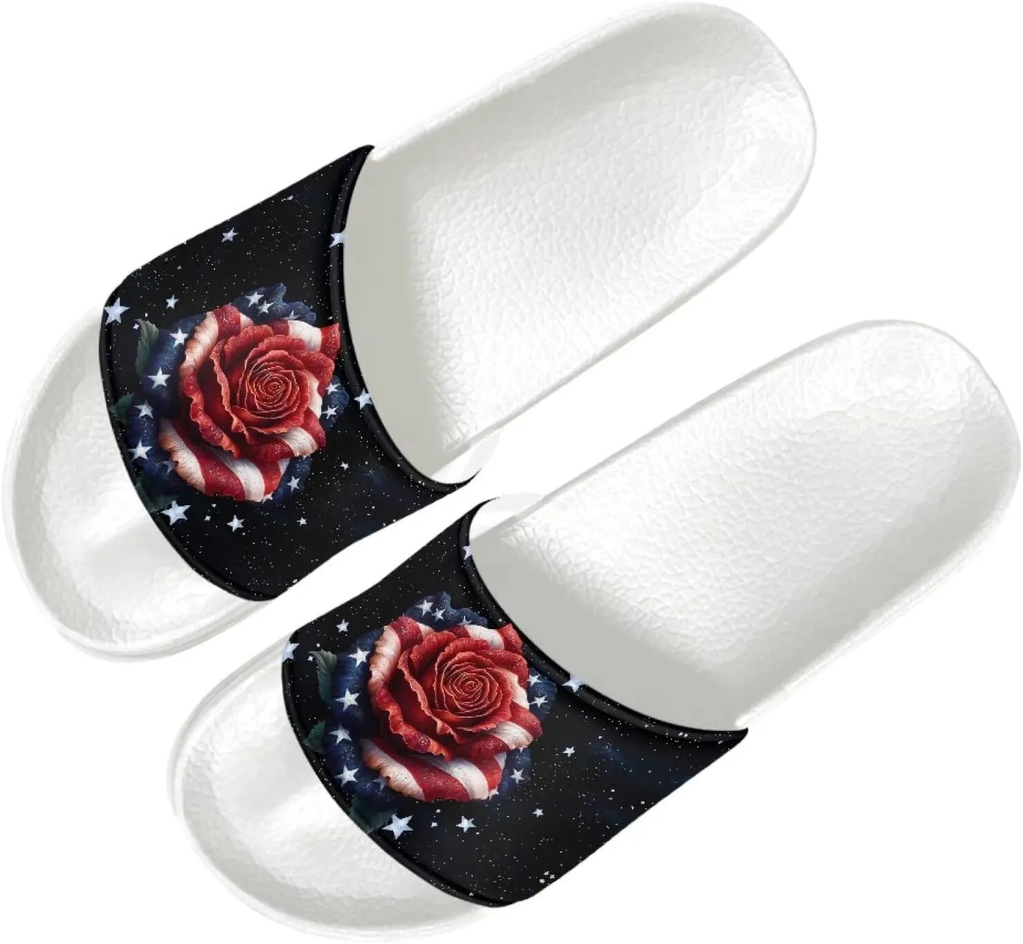 Women's Shower Shoes Fashion Non-Slip Bathroom Bedroom Sandals Slip On House Slides Lightweight Indoor Outdoor Sandals SizeUS 6-13.5