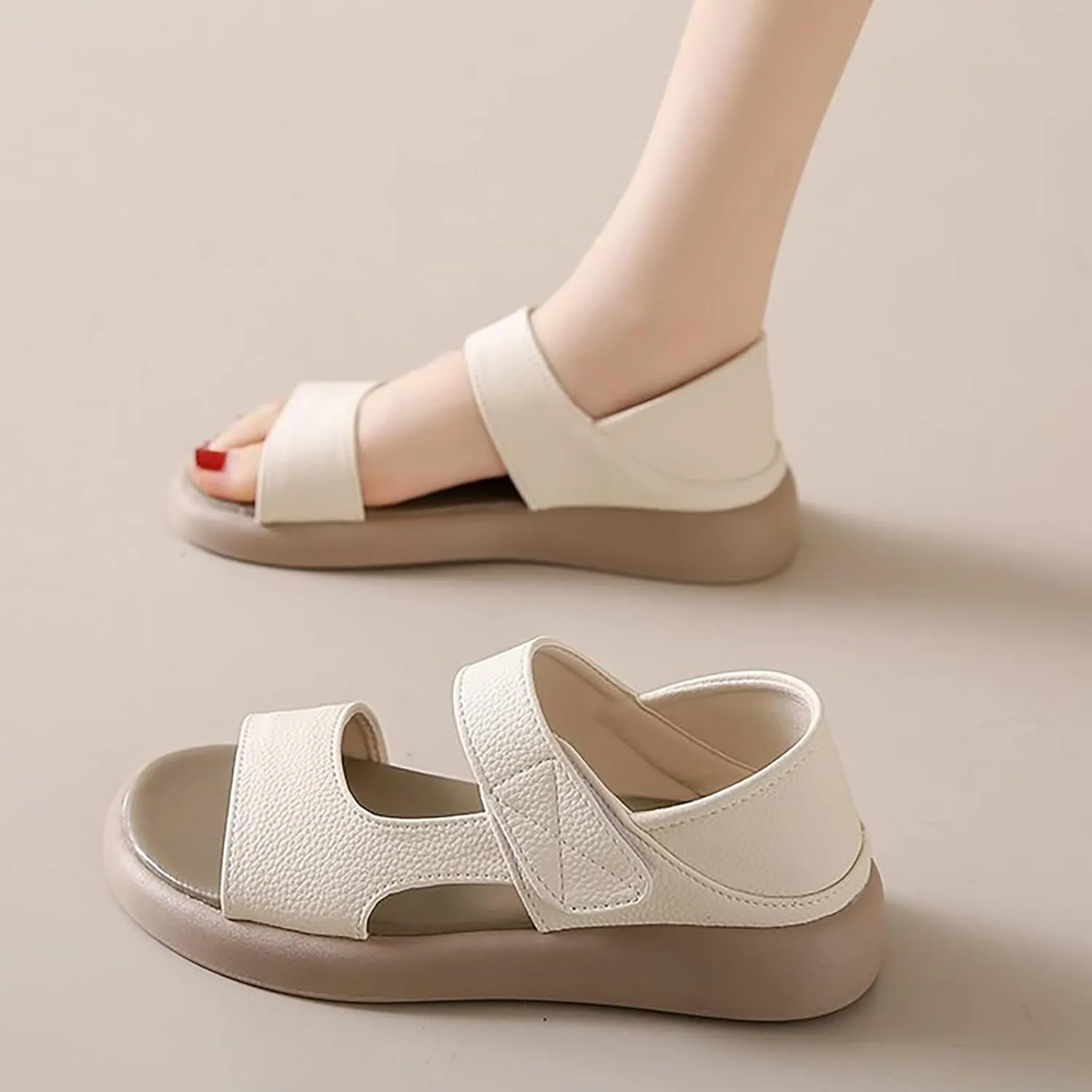 Womens Slip On Sandals Arch Support Orthopedic Open Toe Slides Wide Width Comfortable Summer Beach Slippers 2025