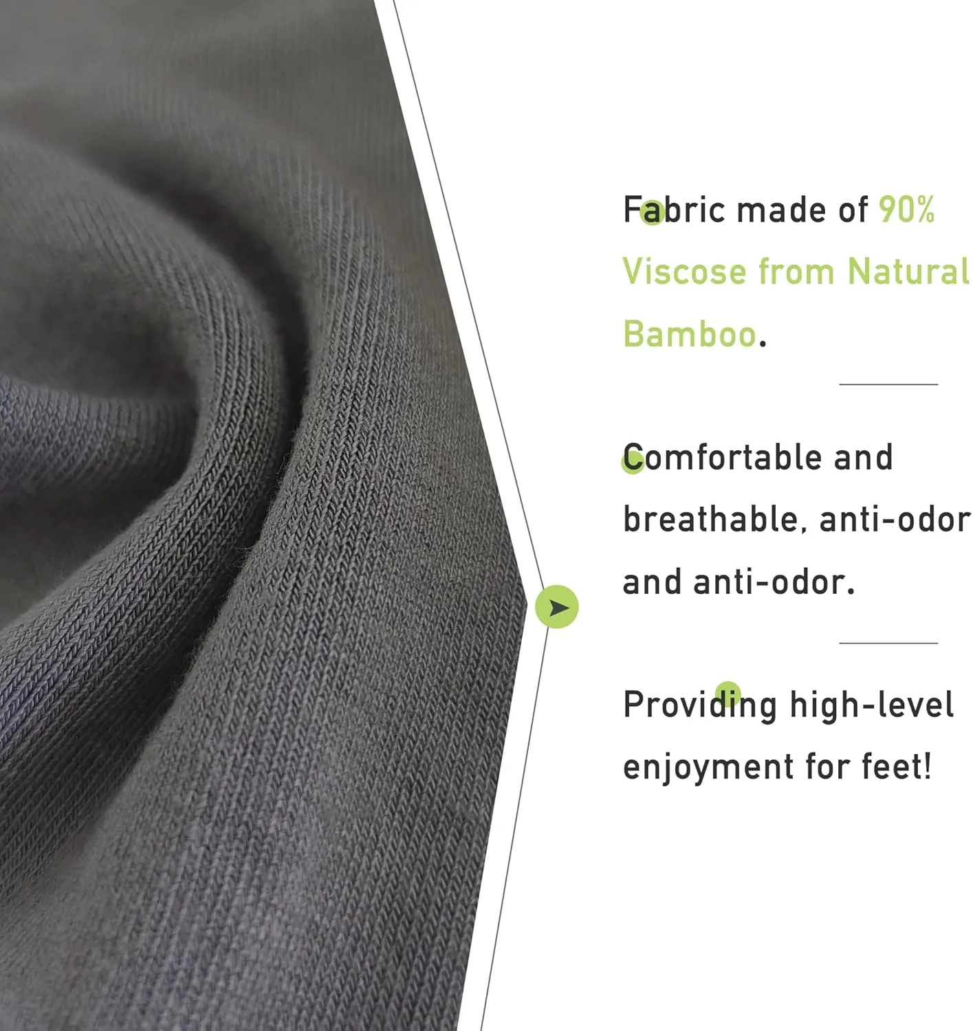 Women's Soft Thin Viscose Bamboo Crew Socks, Fit Stretchy Casual, Business, Dress Calf Sock 5 Pairs