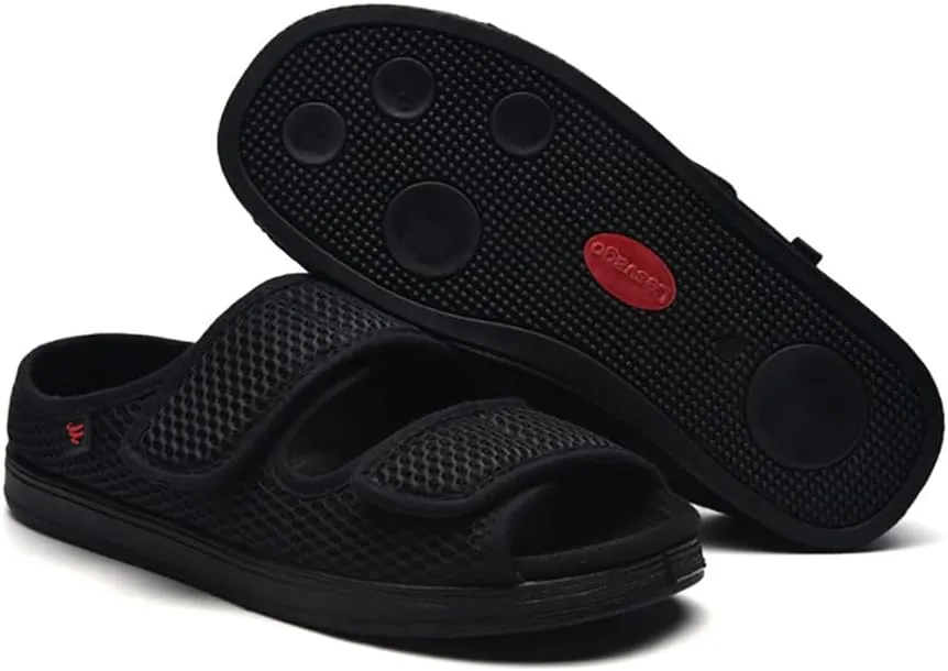 XGOPTS Diabetic Sandals for Women Men Extra Wide Diabetic Foot Shoes Swollen Feet Diabetic Edema Boots Slippers Non Slip Open Toe Adaptive Sandals Diabetic Arthritis Walking Shoes Adjustable Closure