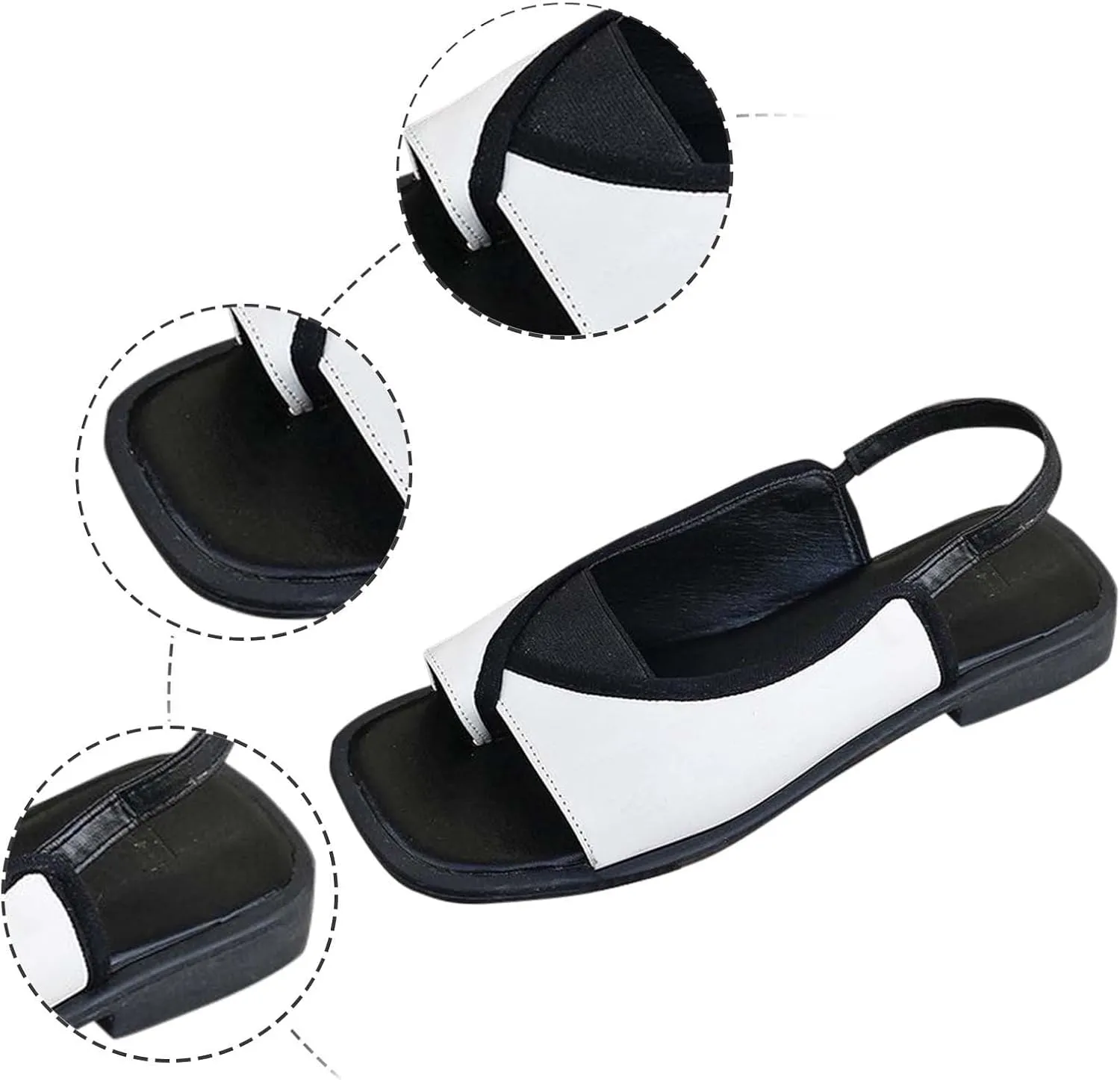 Yoga Mat Comfortable Flat Sandal for Women Ankle Elastic Jeweled Bohemian Flats Outdoor Soft Water Sandals