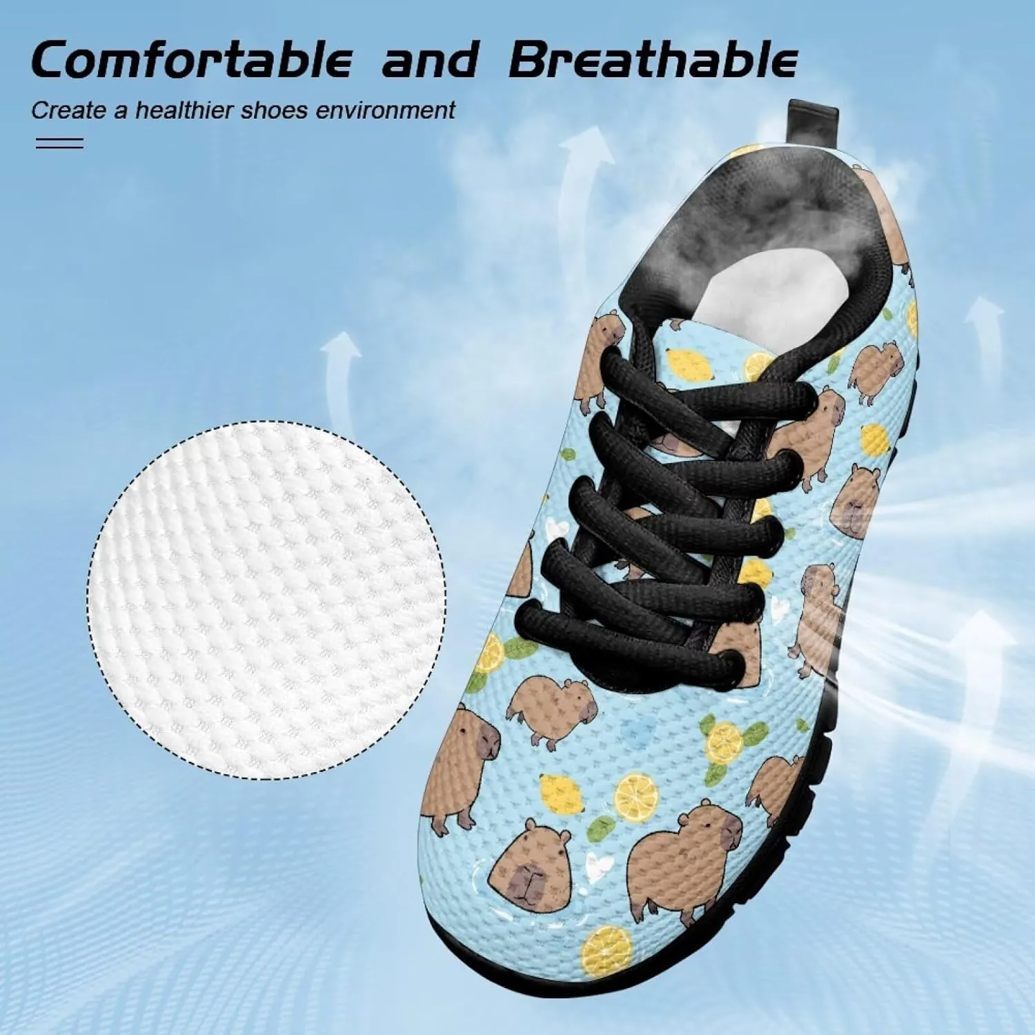 Yzaoxia Girls Tennis Shoes Athletic Running Sneakers Lace Up Mesh Sport Shoes School Gym Outdoor Footwear Size 11-Size 5