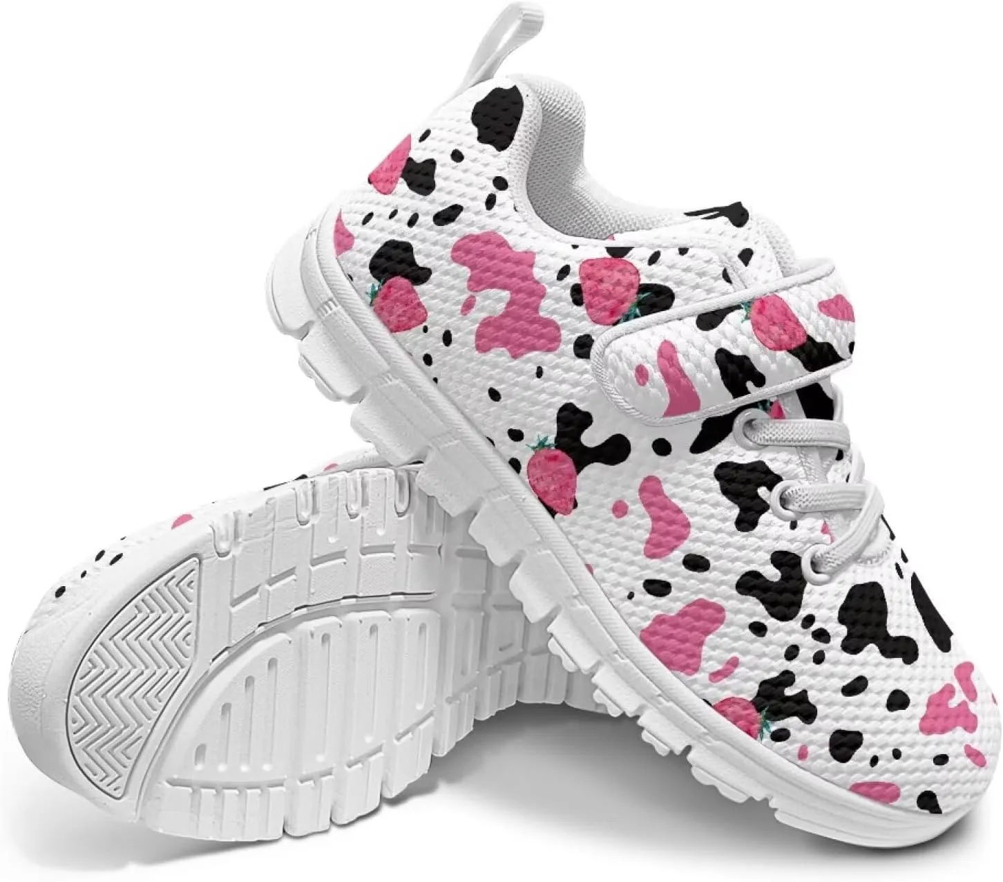 Yzaoxia Unisex Kids Sneakers Hook and Loop Boys Girls Walking Shoes